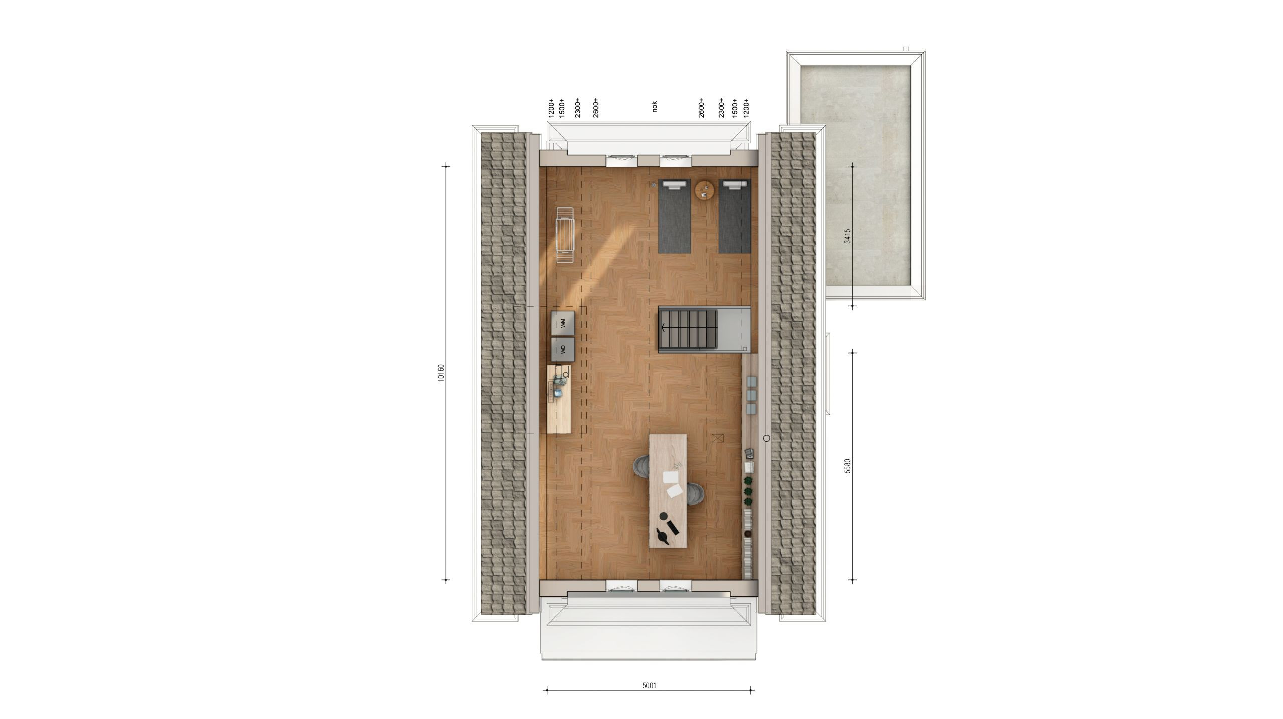 Plattegrond tweede verdieping Vrijstaande villa Boomgaerde