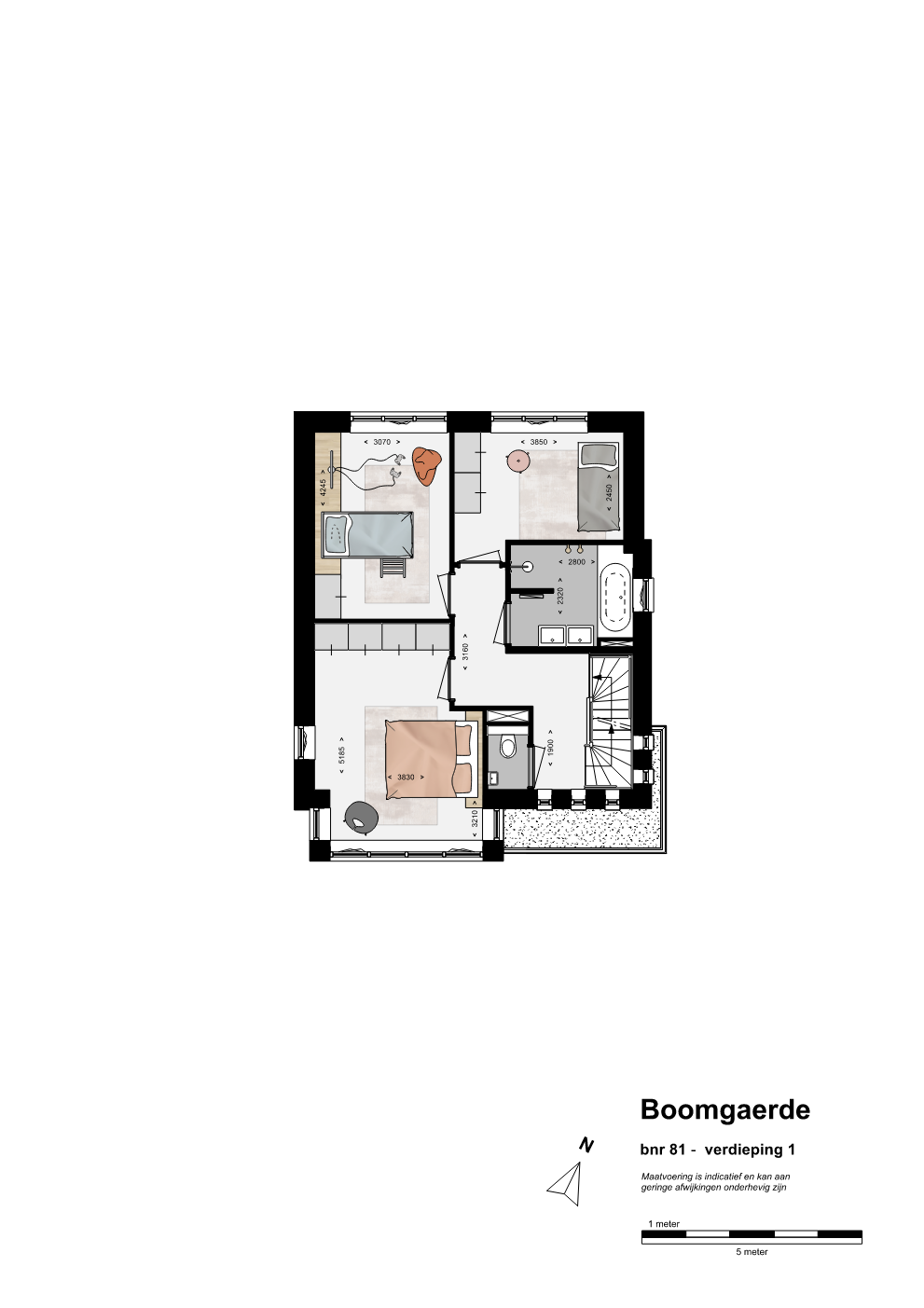 Plattegrond bn81 - 1e Vrijstaande villa Boomgaerde