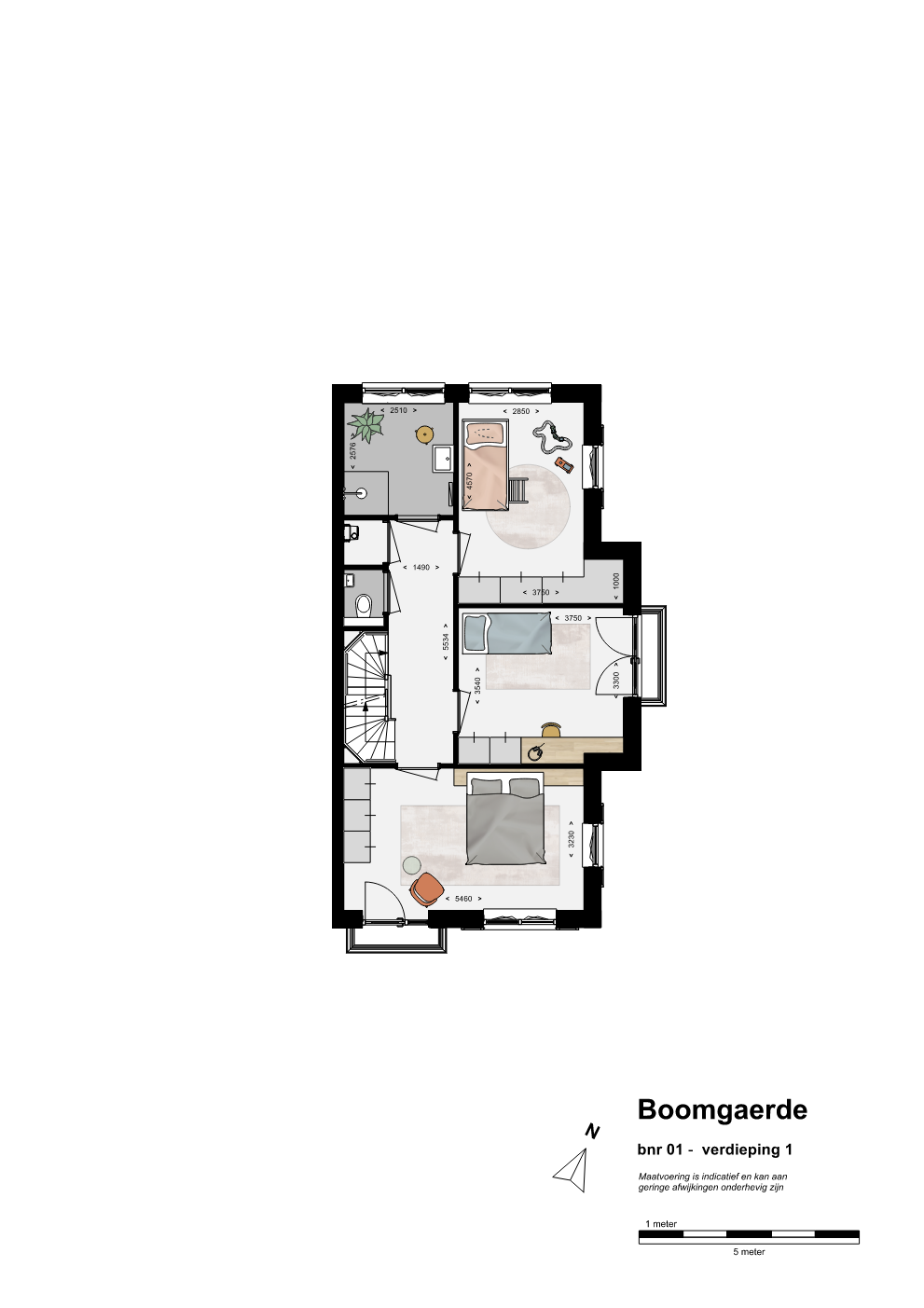 Plattegrond bn1 - 1e Herenboerderij Boomgaerde
