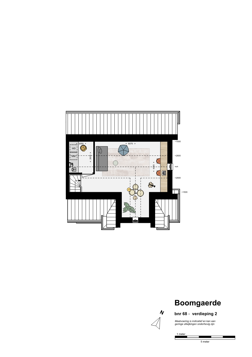 Plattegrond bn68 - 2e Twee-onder-een-kapwoning Boomgaerde
